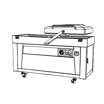 Double chamber vacuum packaging machine