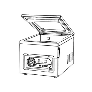 Single chamber vacuum packaging machine