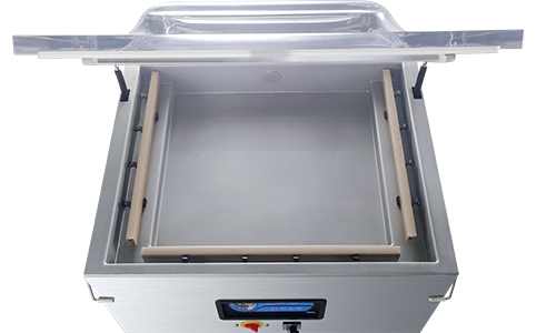 Vertical Single Chamber Vacuum Packaging Machine with Automatic Lid Opening System