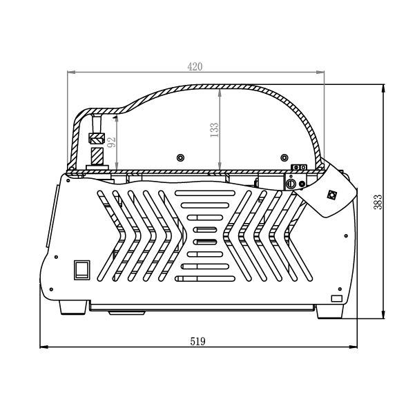 DZ-300T table-top vacuum packing machine — control panel and operator interface detail