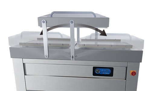 Double Chamber Vacuum Packaging Machine with Effort-Saving Lid Design for Reduced Operator Fatigue