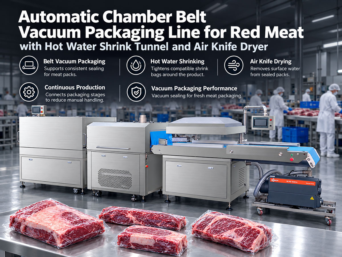Automatic Food Wrapping Machine with Multi-Language PLC Control